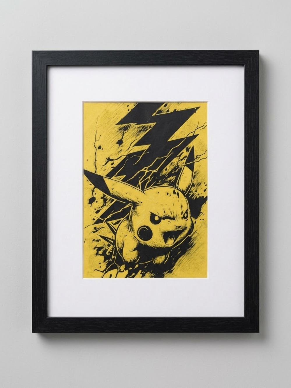 Pokemon Pikachu 3D Shadow Box Framed Art 8x10 Layered Gaming Wall Desk Decor